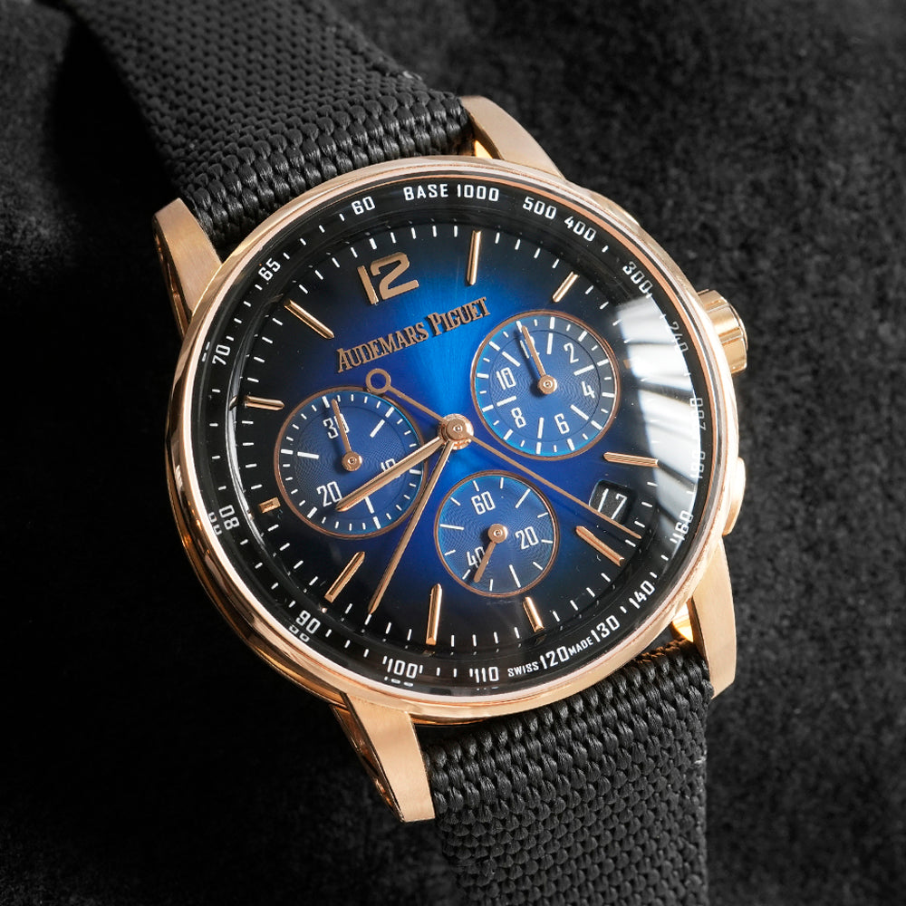 かずひろ様 ご購入予定品 CODE 11.59 バイ オーデマ ピゲ クロノグラフ ブルー×ブラック
