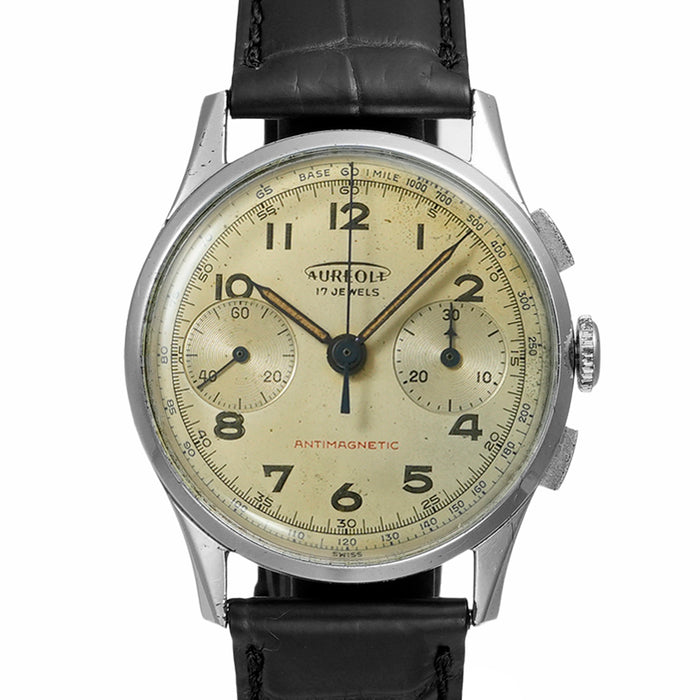 AUREOLE 2カウンター クロノグラフ 1950年代 ランデロン製 Cal.51搭載 Ref.不明 アンティーク品