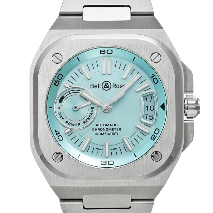 Bell＆Ross BR-X5 アイスブルー 箱・2025年2月保証書付き Ref.BRX5R-1B-ST/SST 中古美品