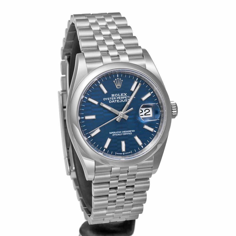 ROLEX ロレックス デイトジャスト ブルーフルーテッドモチーフ 126200 中古品 メンズ 腕時計 – ブランド腕時計専門店ムーンフェイズ