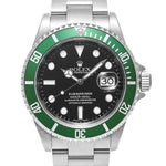 未使用品 グリーンサブマリーナー デイト テープ付き D番 2005年製造 箱・保証書付き Ref.16610LV カーミット