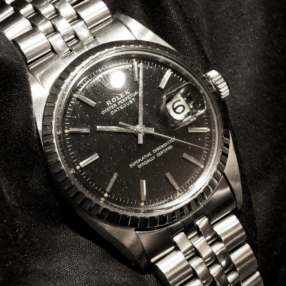 ROLEX デイトジャスト ブラックミラーダイヤル 1966年頃 Ref